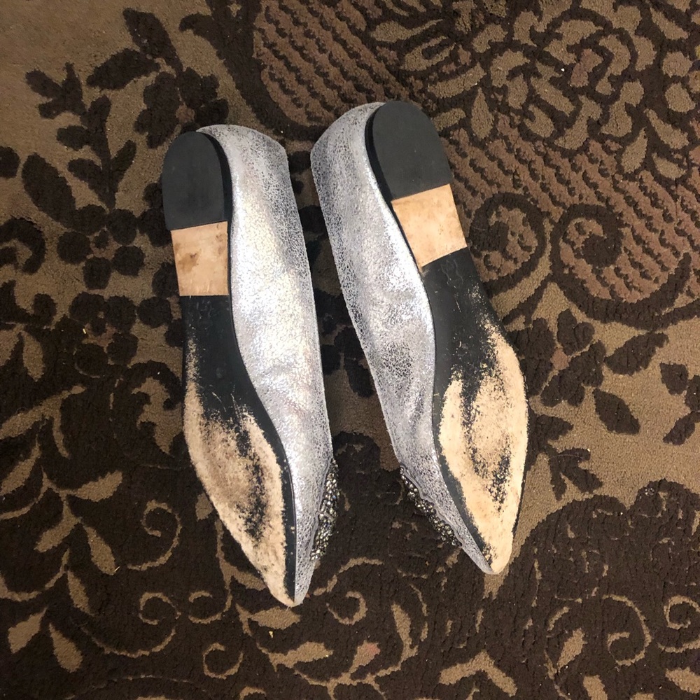 Tory Burch NIB Esme Jeweled Gray Flats 7.5M - Picture 12 of 16